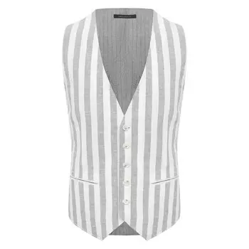 Жилет изо льна и вискозы Giorgio Armani