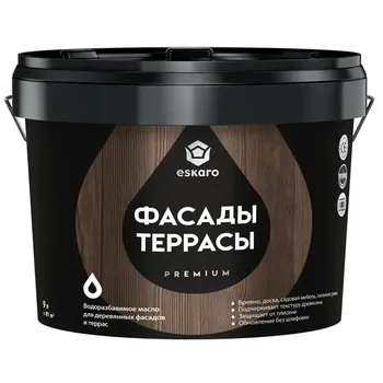 Масло для дерева Eskaro Wood Facade Oil цвет прозрачный 9 л