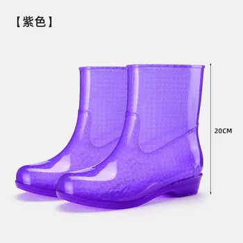 No lining quick-drying rain shoes women s short non-slip water shoes outer wear short rain shoes adult no mesh rain boots rubber shoes 36 чёрный
