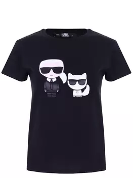Футболка хлопковая Karl &amp; Choupette Ikonik