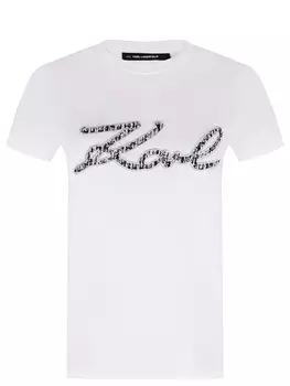 Футболка хлопковая KARL LAGERFELD