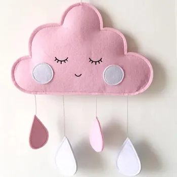 Ins Felt Cloud Raindrop Подвеска Настенные Украшения Украшения Для Детской Комнаты в Скандинавском Стиле Детская Палатка Декор Детской Комнаты Фото Реквизит