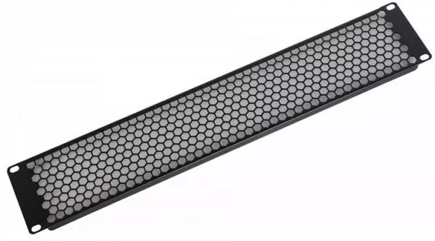 Фальшпанель ЦМО ФП-2.4-9005 в шкаф 19" 2U перфорированная, цвет черный