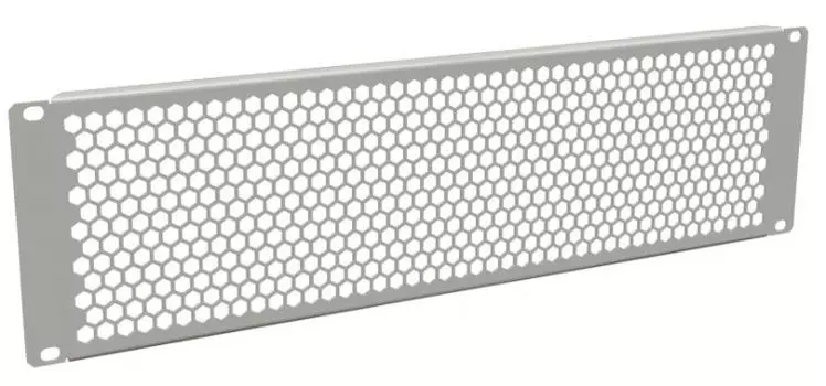 Фальшпанель Hyperline BPD-3-RAL7035 перфорированная на 3U, цвет серый (RAL 7035)