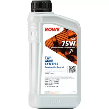 Трансмиссионное масло ROWE HIGHTEC TOPGEAR SYNTH E 75W, 1 л