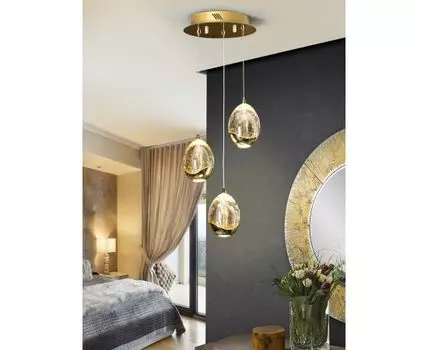 Люстра Rocio LED 3L 25 золотая