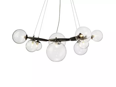 Люстра Wendt 9 grey/clear