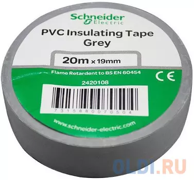 Изолента SCHNEIDER ELECTRIC 469210 пвх 19мм рул.20м сер.