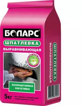 Шпаклевка выравнивающая Боларс цементная, 5 кг