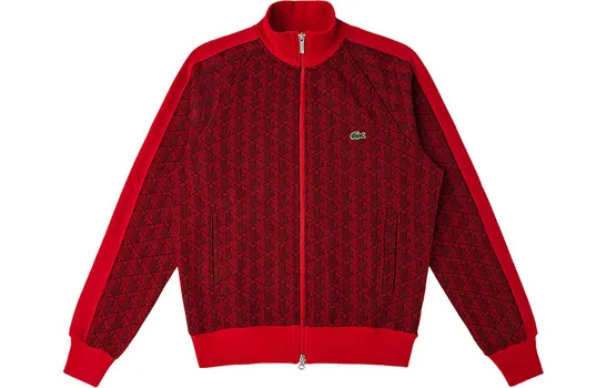 Толстовка унисекс бордовая Lacoste, темно-красный