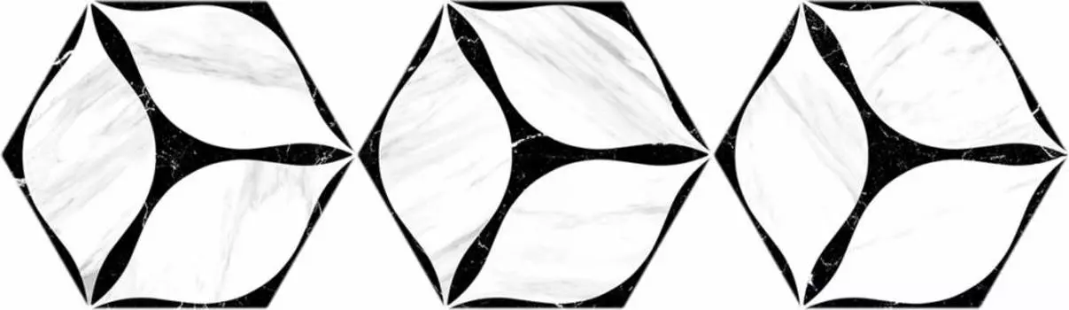 Керамогранит Oset Corola HEX Black 20x24