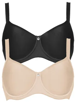Бюстгальтер с косточками SUSA 2er Pack Spacer BH mit Bgel Catania, цвет Schwarz Skin