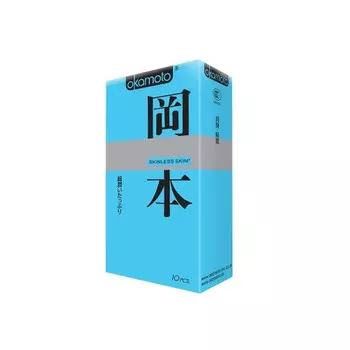 Okamoto Презервативы Skinless Skin Super Lubricative с обильной смазкой, 10 шт