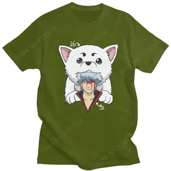 2024 Y2K хлопковая футболка Kawaii Gintama Gintoki Sakata с принтом, уличная футболка с графическим принтом унисекс, повседневная футболка большого размера, футболка в стиле хип-хоп 4XL