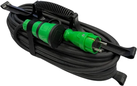 Удлинитель силовой iTOK i-CONNECT-COLOR-SUR-PVS-325-1-44-30-GREEN тип SUR серии iCONNECT COLOR на рамке с заземлением ПВС 3х2,5 мм 1 гнездо IP44 ГОСТ