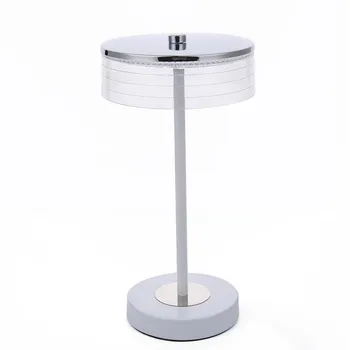 Настольная лампа Lumion Satiana 8252/1TL серебро/белый/прозрачный, металл/акрил LED 7W 400К 220V