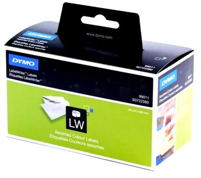 Этикетки Dymo S0722380 адресные разноцв. 89х28мм 130шт/рул 4рул/уп
