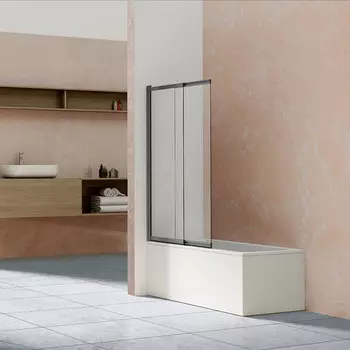Шторка на ванну Vincea VSB-1E100CLGM 100х140 стекло прозрачное, профиль вороненый