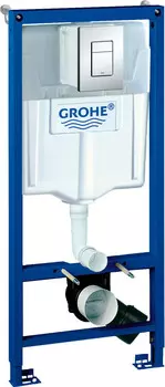 Инсталляция Grohe Rapid SL 38772001 для подвесного унитаза, с клавишей смыва хром