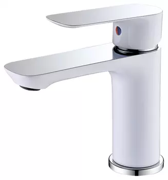 Смеситель Abber Weiss Insel AF8010W для раковины белый-хром