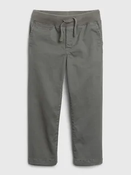 Эластичные брюки цвета хаки Gap, серый