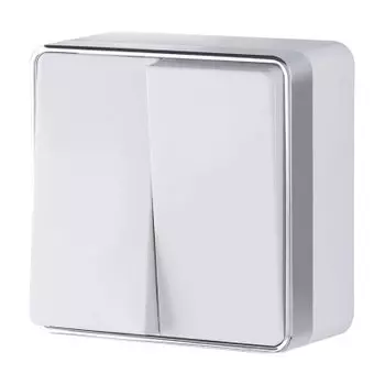 Выключатель двухклавишный Gallant (белый) W5020001 Werkel