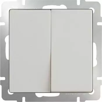 Выключатель двухклавишный проходной (слоновая кость) WL03-SW-2G-2W-ivory Werkel