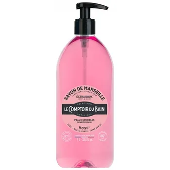 Le Theke Du Bad Traditional Soap from Marseille Rose 1L Markenlos