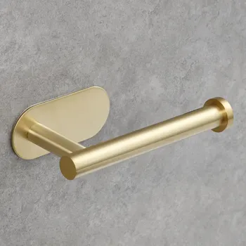 Держатель для туалетной бумаги Nail Free Brushed Gold, держатель для рулонов кухонных бумажных полотенец, держатель для туалетной бумаги из нержавеющей стали, держатели для салфеток