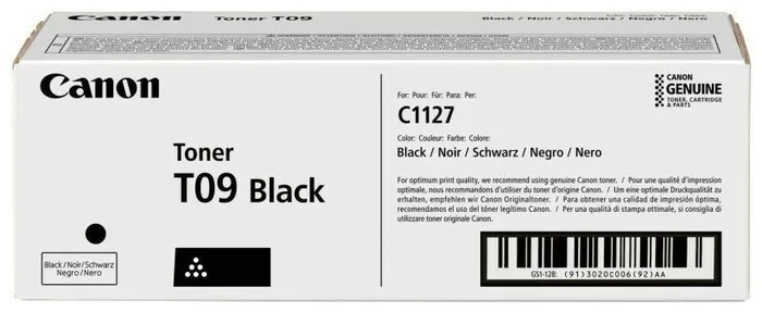 Картридж лазерный Canon T09BK/3020C006, черный, 7600 страниц, оригинальный для Canon i-SENSYS X C1127iF, C1127i, C1127P
