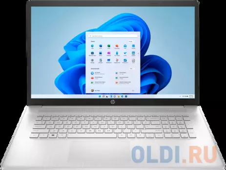 Ноутбук/ HP17t-cn000 17.3"(1920x1080 IPS)/Intel Core i7 1165G7(2.8Ghz)/16384Mb/512PCISSDGb/noDVD/Int:Intel Iris Xe /Cam/WiFi/war 1y/Natural silv