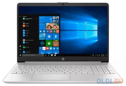 Ноутбук HP 15s-fq1095ur 15.6" 1920x1080 Intel Core i7-1065G7 512 Gb 8Gb Intel Iris Plus Graphics серебристый Windows 10 Home 22Q52EA