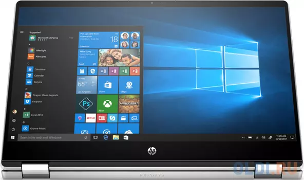 Ноутбук HP Pavilion x360 15-dq1000ur 15.6" 1920x1080 Intel Core i3-10110U 256 Gb 4Gb Bluetooth 5.0 Intel UHD Graphics серебристый Windows 10 Home 9PU45EA