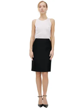 Wool midi skirt