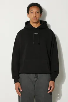 Хлопковая толстовка Drle de Monsieur Le Hoodie Slogan a Poche Classique, черный