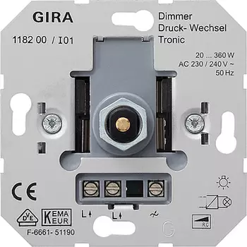 118200 Светорегулятор электронный 360 Вт Gira