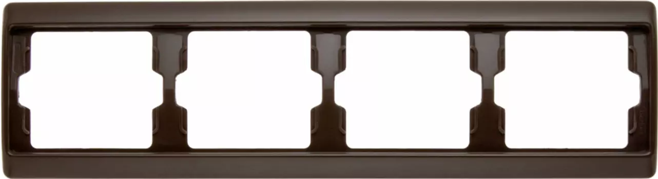 13830001 Рамка Arsys Коричневый с блеском 4-постовая Berker
