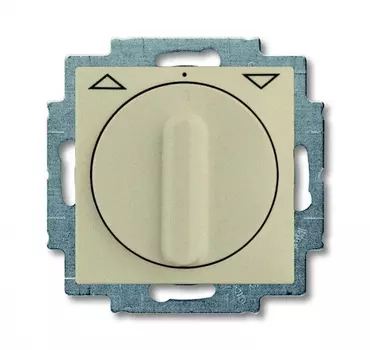 1101-0-0926 (2713 UCDR-93-5), Механизм выключателя жалюзи повортоный, с накладкой, с ручкой, с фиксацией, 1P+N+E, серия Basic 55, цвет шампань, ABB