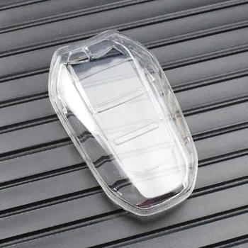 Держатель брелока из ТПУ для Peugeot 308 408 508 2008 3008 4008 5008 для Citroen C4 C6 C3-XR Аксессуары для чехла для автомобильного ключа чёрный