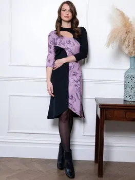 Асимметричное платье с замочной скважиной HotSquash, цвет Lavender/Phoenix Black
