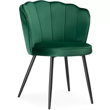 Стул Woodville на металлокаркасе Coral green / black 15584