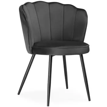 Стул Woodville на металлокаркасе Coral grey / black 15583