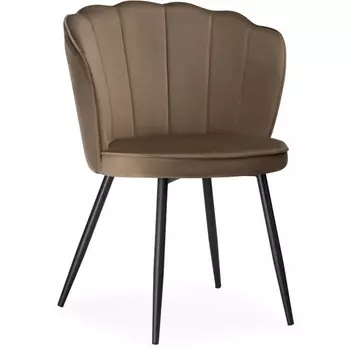 Стул Woodville на металлокаркасе Coral сappuccino / black 15585