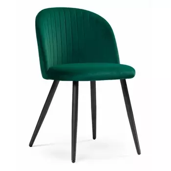 Стул Woodville на металлокаркасе Gabi 1 dark green / black 15352