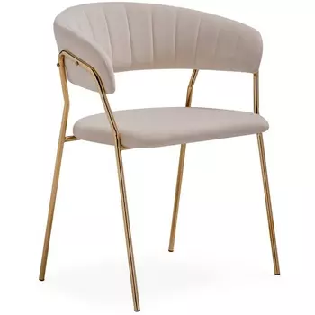 Стул Woodville на металлокаркасе Kamelia 1 beige / gold 15469