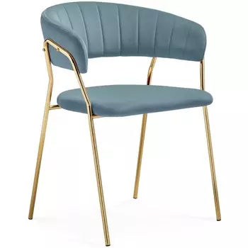 Стул Woodville на металлокаркасе Kamelia 1 light blue /gold 15473