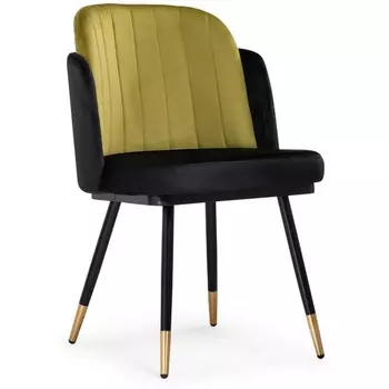 Стул Woodville на металлокаркасе Penelopa black / hakki / black / gold 15418
