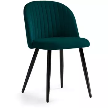 Стул Woodville на металлокаркасе Gabi 1 green / black 15378