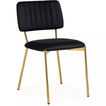 Стул Woodville на металлокаркасе Armond black / gold 15650