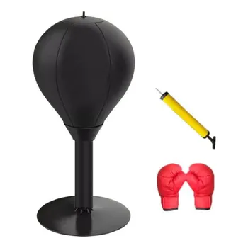 Настольная боксерская груша с присоской Heavy Duty Stress Relief Boxing Speed Adult чёрный